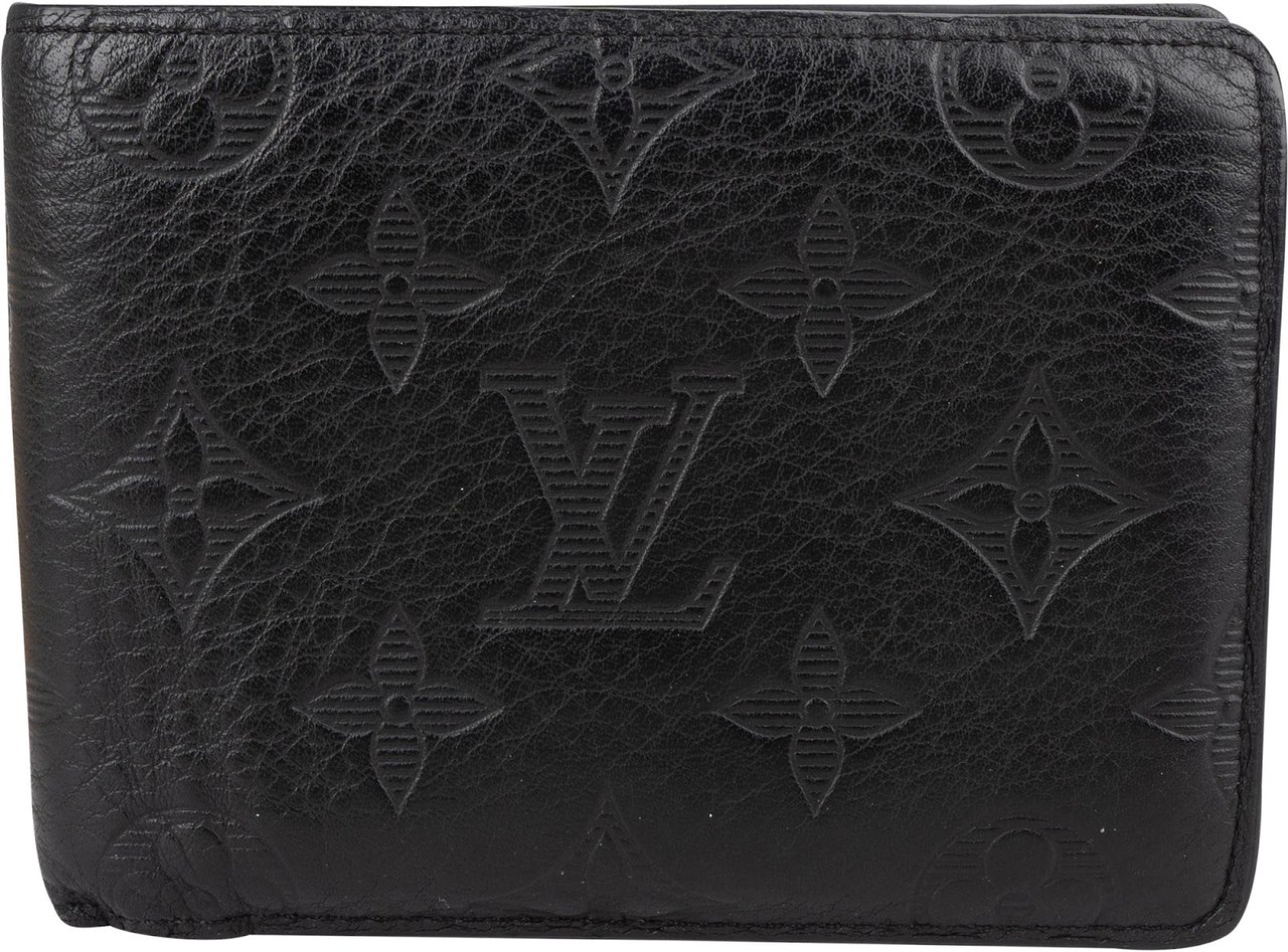 Louis Vuitton Monogram Shadow Leather Multiple Wallet Zwart
