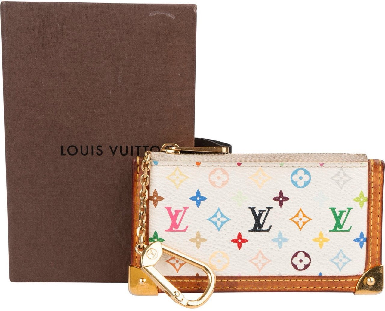 Louis Vuitton Louis Vuitton Monogram Murakami Multicolor Pochette Cles Key Pouch Wit