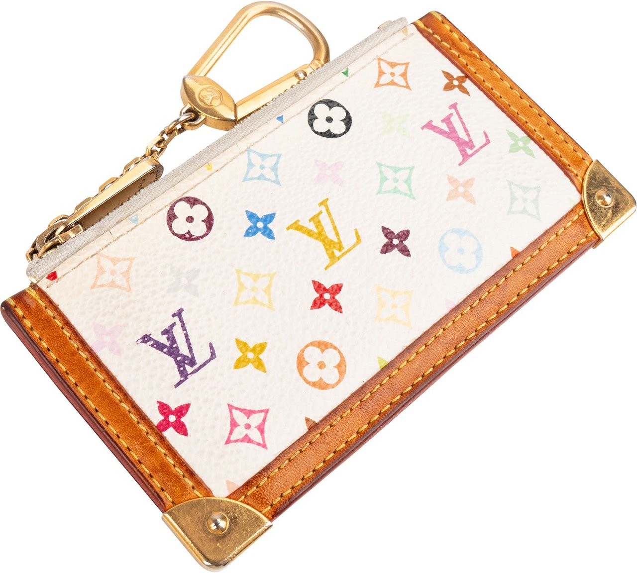 Louis Vuitton Louis Vuitton Monogram Murakami Multicolor Pochette Cles Key Pouch Wit