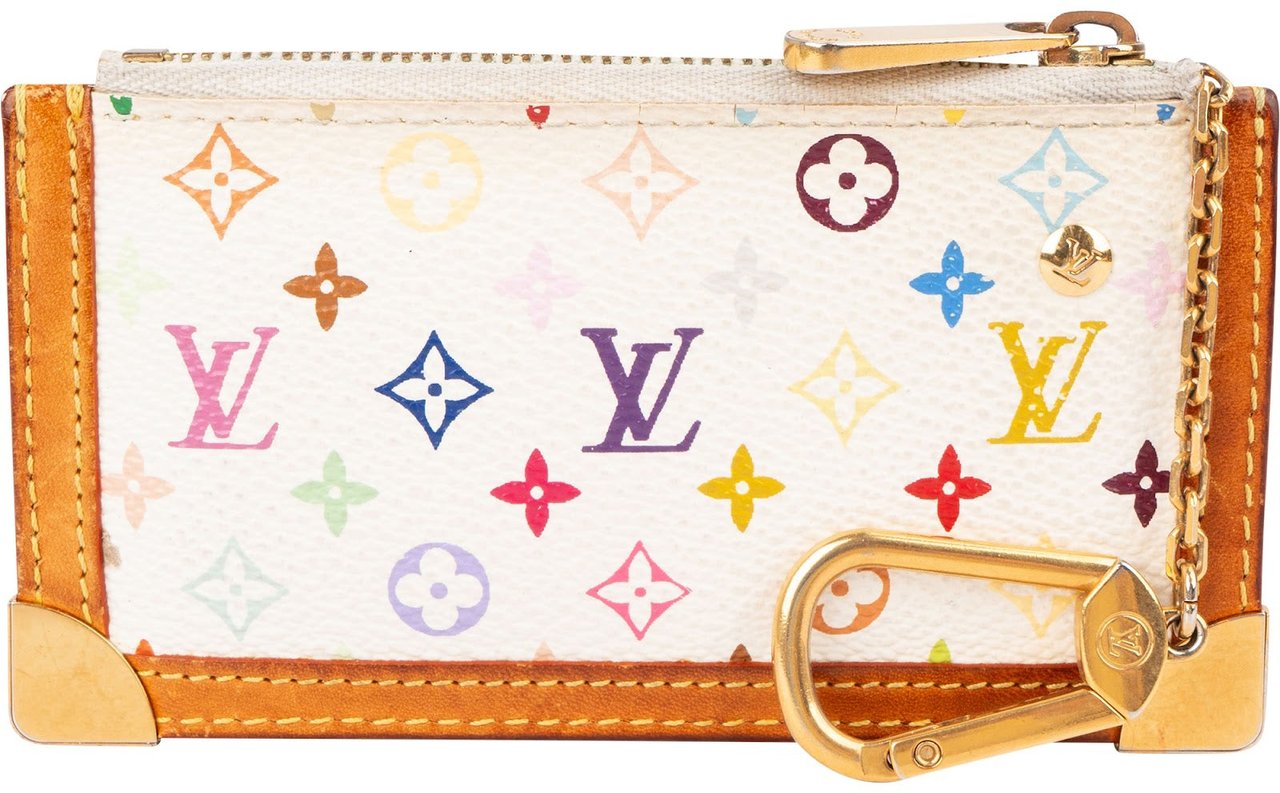 Louis Vuitton Louis Vuitton Monogram Murakami Multicolor Pochette Cles Key Pouch Wit
