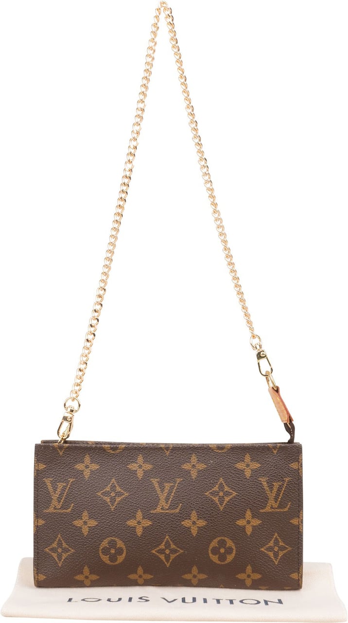 Louis Vuitton Monogram Canvas Bucket Pochette Accessoires Shoulder Bag Bruin