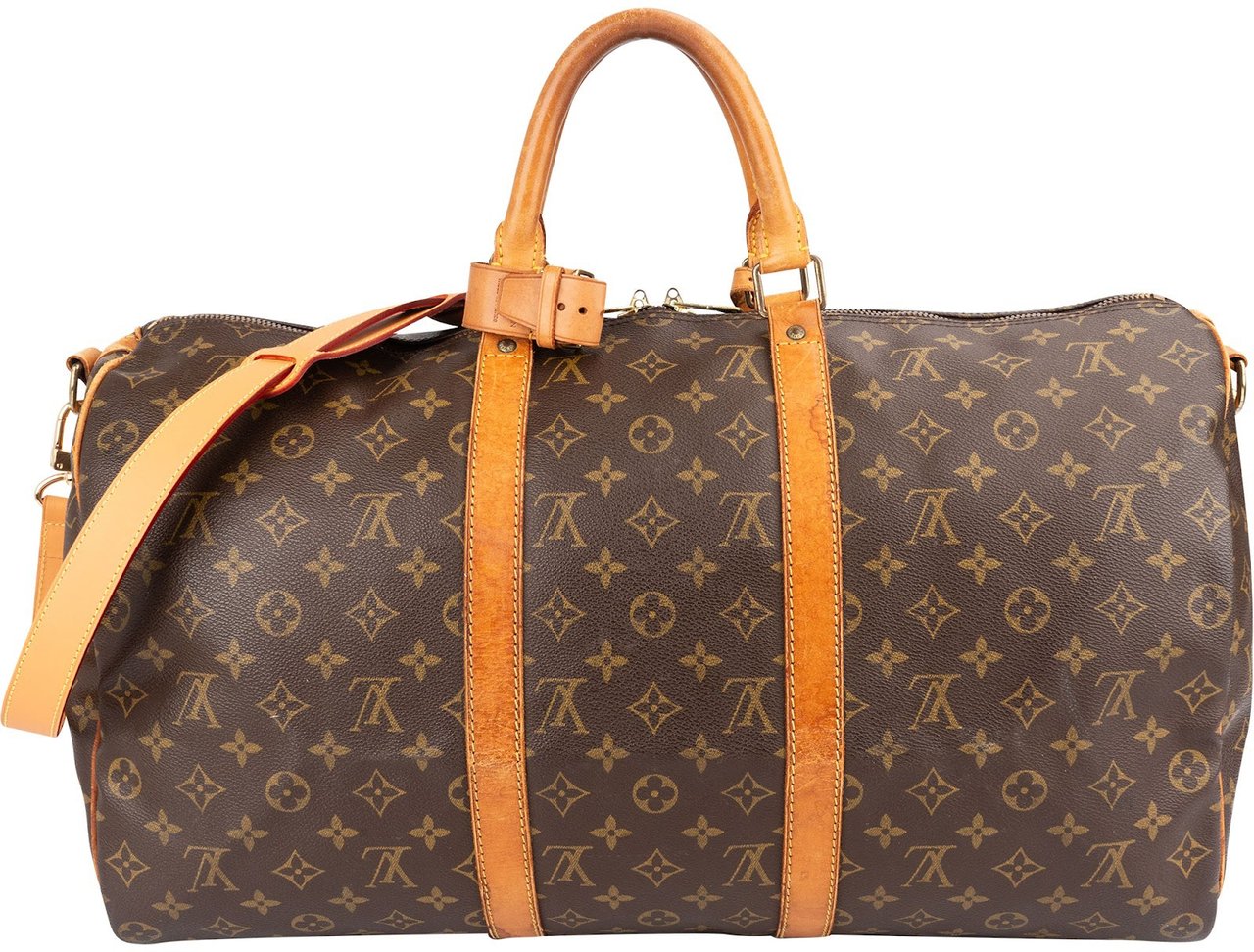 Louis Vuitton Louis Vuitton Monogram Canvas Keepall 50 Bandoulière Travel Bag Bruin