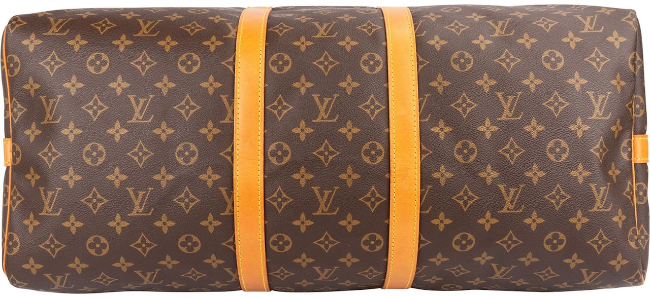 Louis Vuitton Monogram Canvas Keepall 55 Bandoulière Travel Bag Bruin
