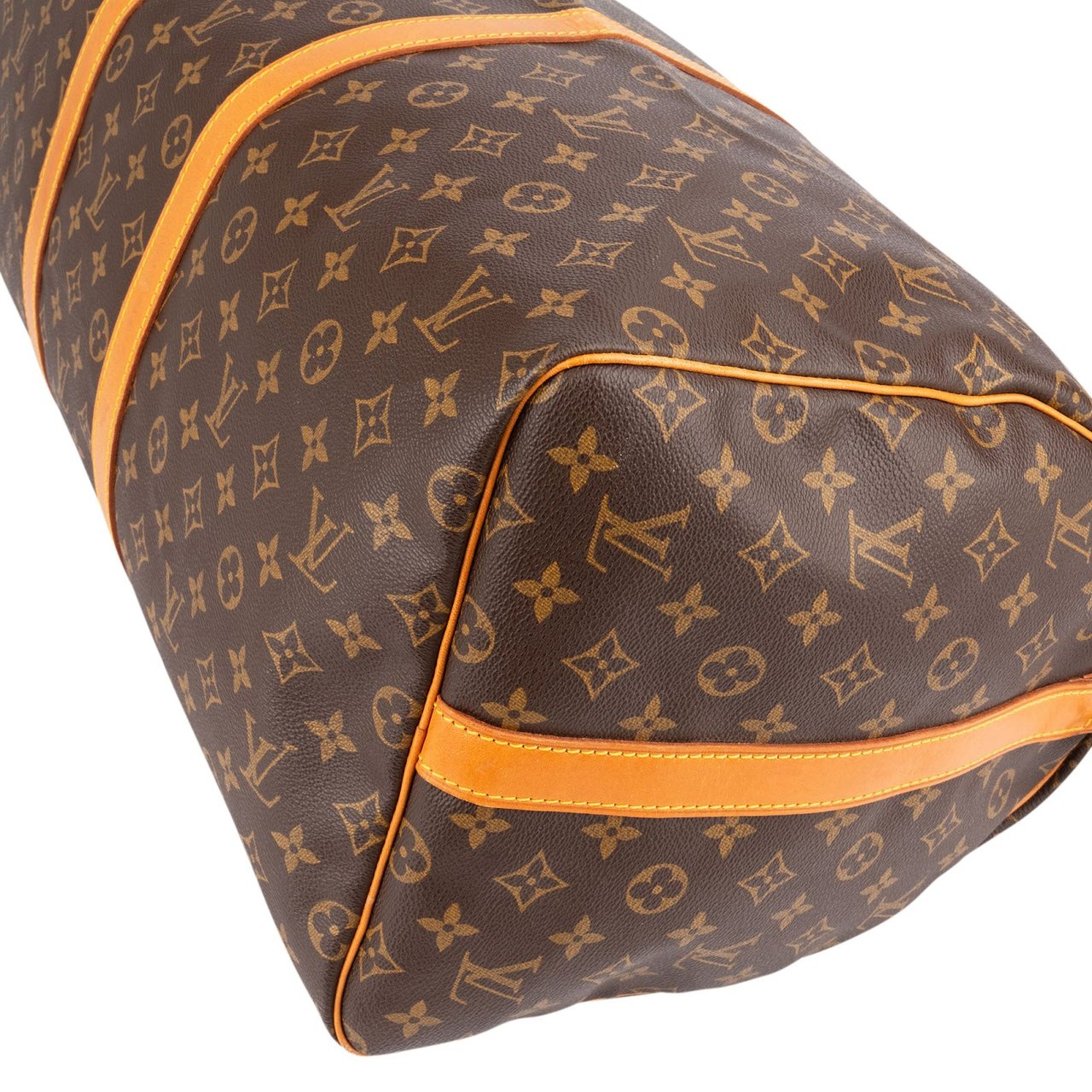 Louis Vuitton Monogram Canvas Keepall 55 Bandoulière Travel Bag Bruin
