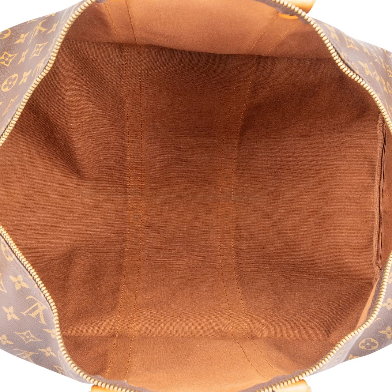 Louis Vuitton Monogram Canvas Keepall 55 Bandoulière Travel Bag Bruin