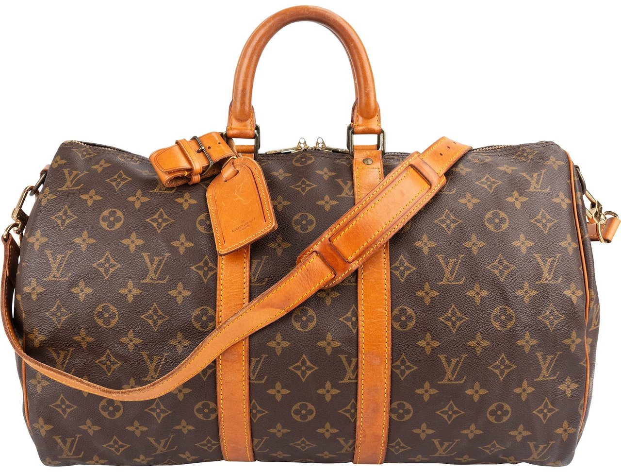 Louis Vuitton Louis Vuitton Monogram Canvas Keepall 45 Bandoulière Travel Bag Bruin