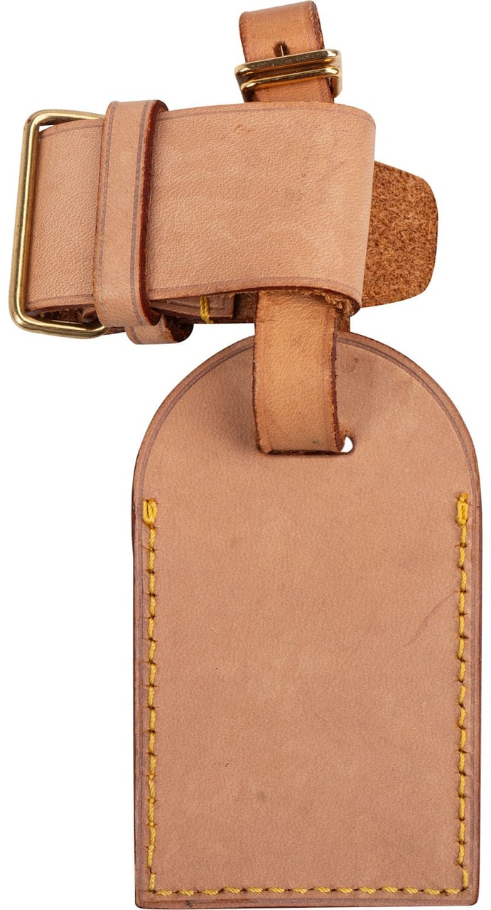 Louis Vuitton Vachetta Leather Luggage Tag Set Neutraal