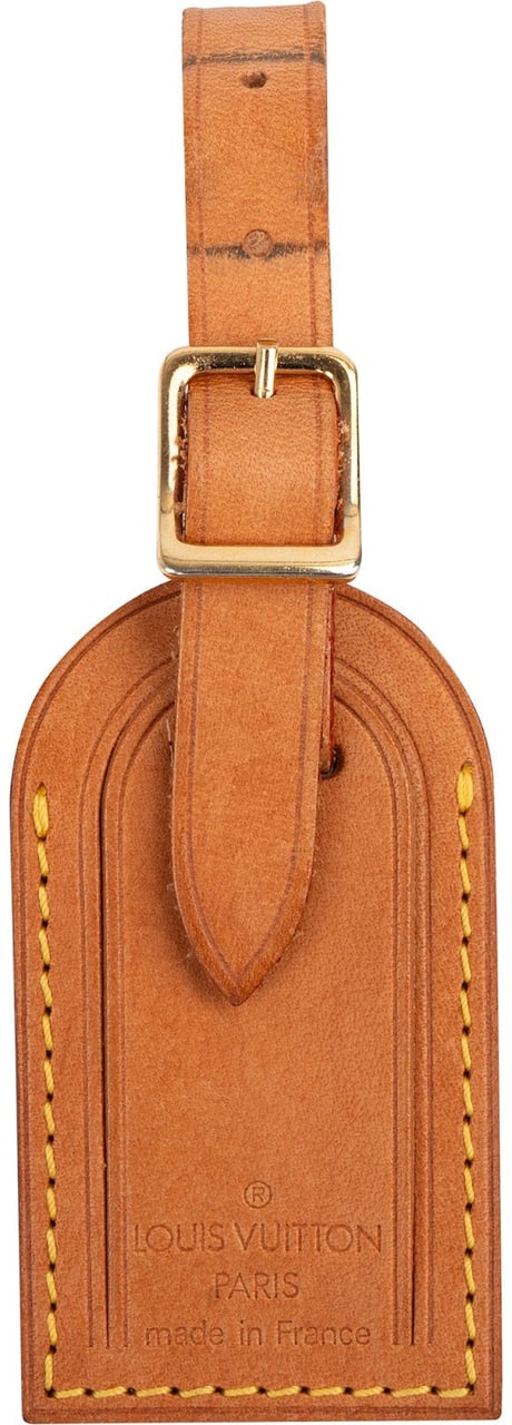 Louis Vuitton Vachetta Leather Luggage Tag Bruin