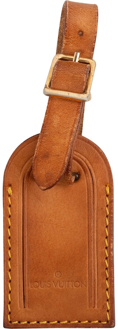 Louis Vuitton Vachetta Leather Luggage Tag Bruin