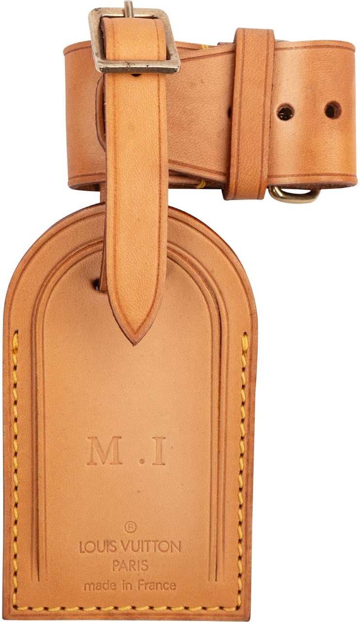 Louis Vuitton Vachetta Leather Luggage Tag Set (M.I) Bruin