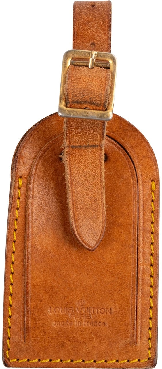 Louis Vuitton Vachetta Leather Luggage Tag Bruin