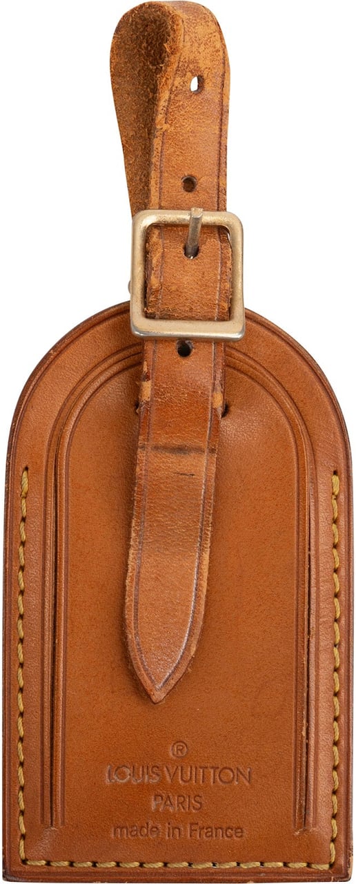 Louis Vuitton Vachetta Leather Luggage Tag Bruin