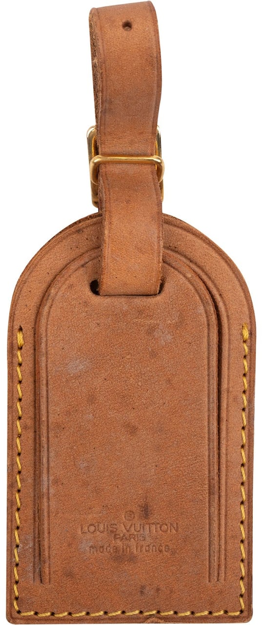 Louis Vuitton Vachetta Leather Luggage Tag Bruin