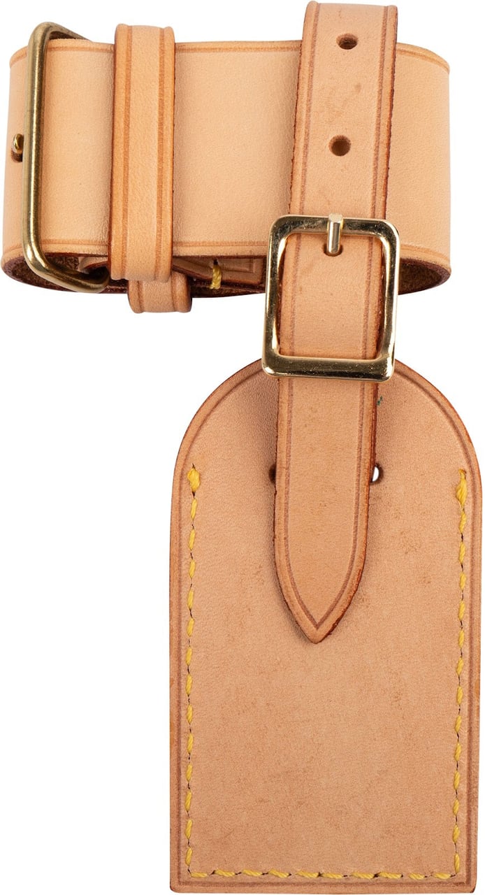 Louis Vuitton Vachetta Leather Luggage Tag Set Beige