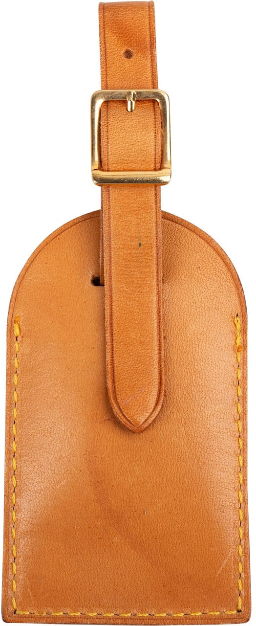 Louis Vuitton Vachetta Leather Luggage Tag Bruin