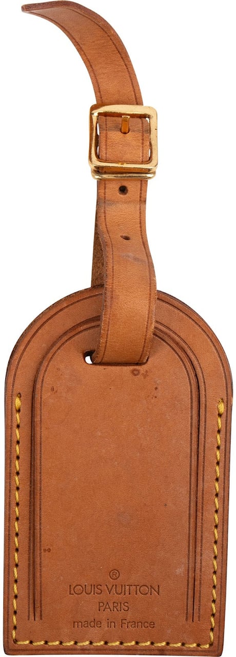 Louis Vuitton Vachetta Leather Luggage Tag Bruin