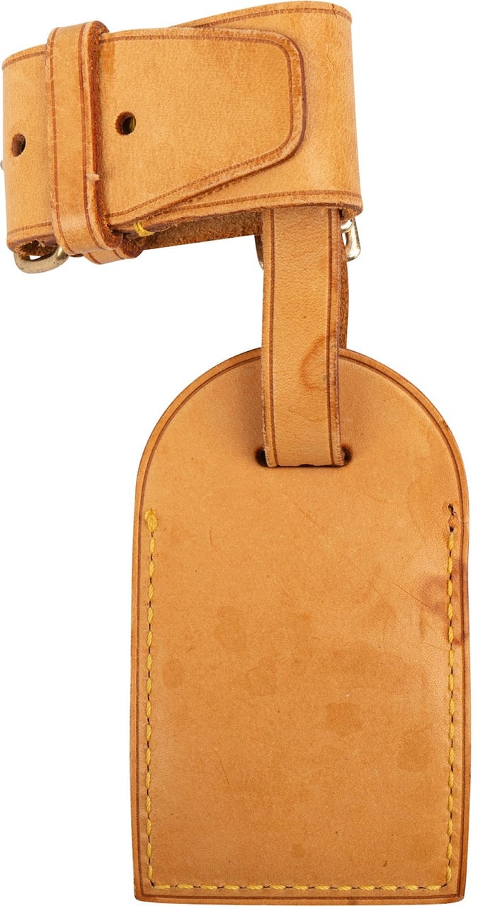Louis Vuitton Vachetta Leather Luggage Tag Set Neutraal