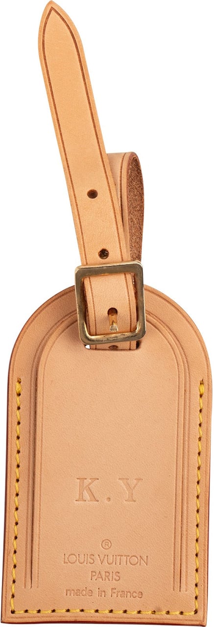 Louis Vuitton Vachetta Leather Luggage Tag (K.Y) Beige