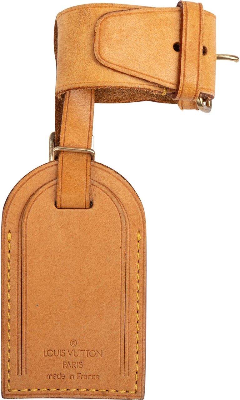 Louis Vuitton Vachetta Leather Luggage Tag Set Neutraal