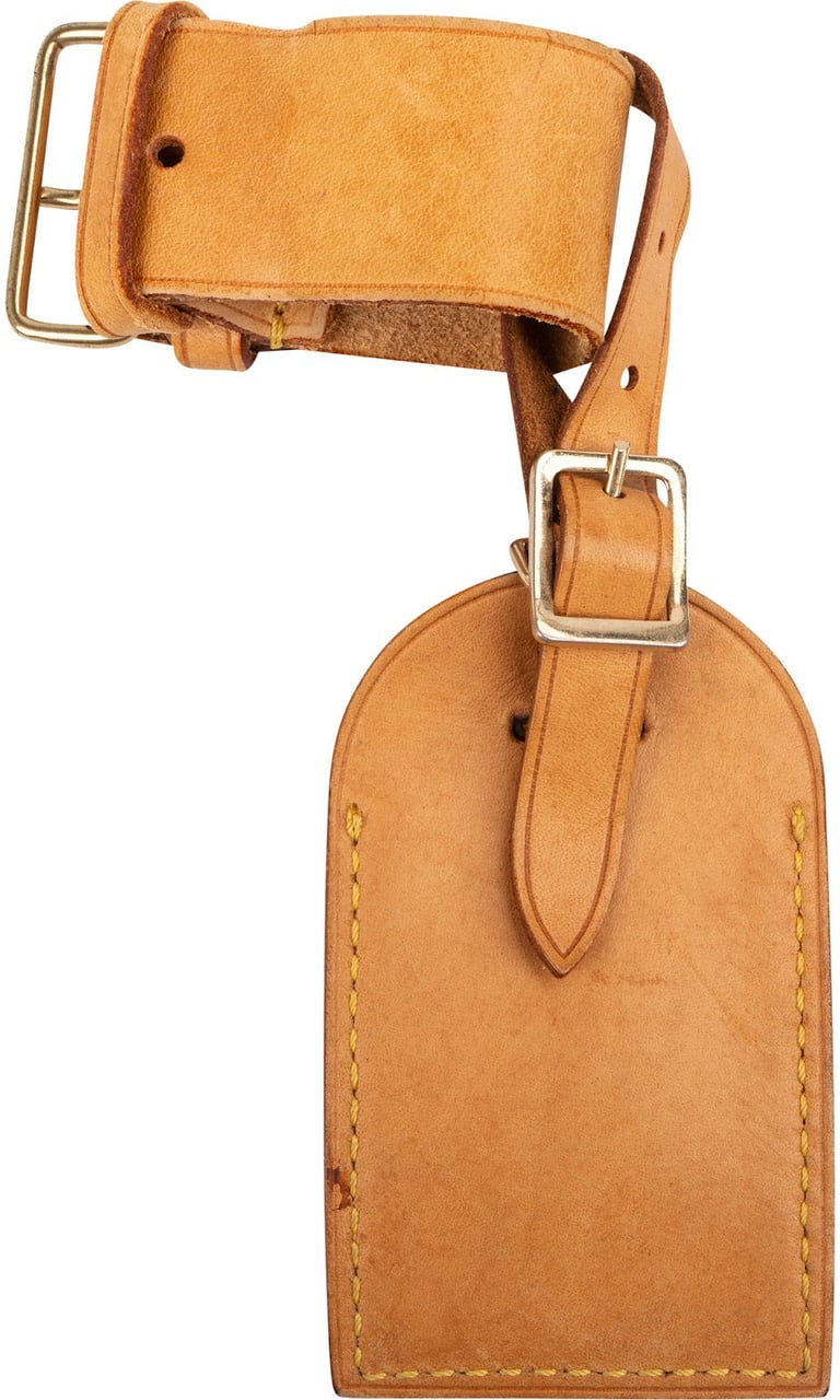 Louis Vuitton Vachetta Leather Luggage Tag Set Neutraal