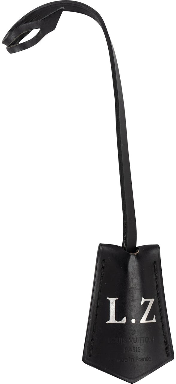 Louis Vuitton Louis Vuitton Noir Leather Clochette Key Holder (L.Z) Zwart