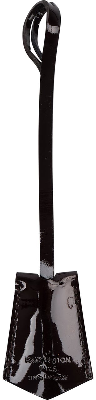 Louis Vuitton Louis Vuitton Noir Vernis Leather Clochette Key Holder Zwart