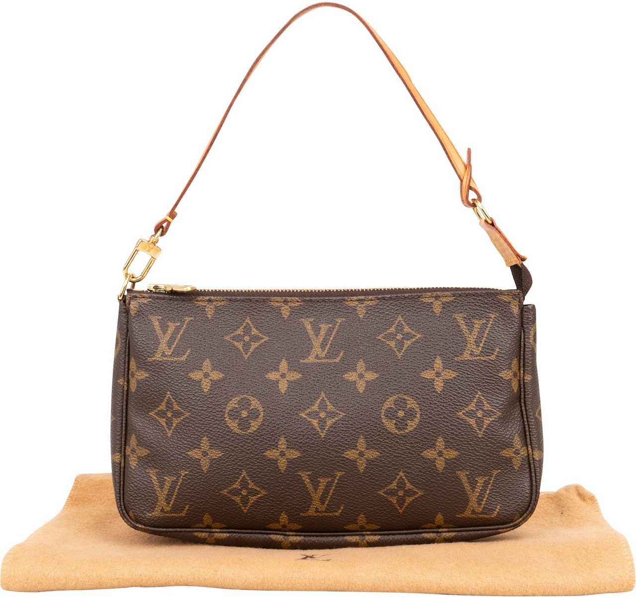 Louis Vuitton Monogram Canvas Pochette Accessoires Handbag Bruin