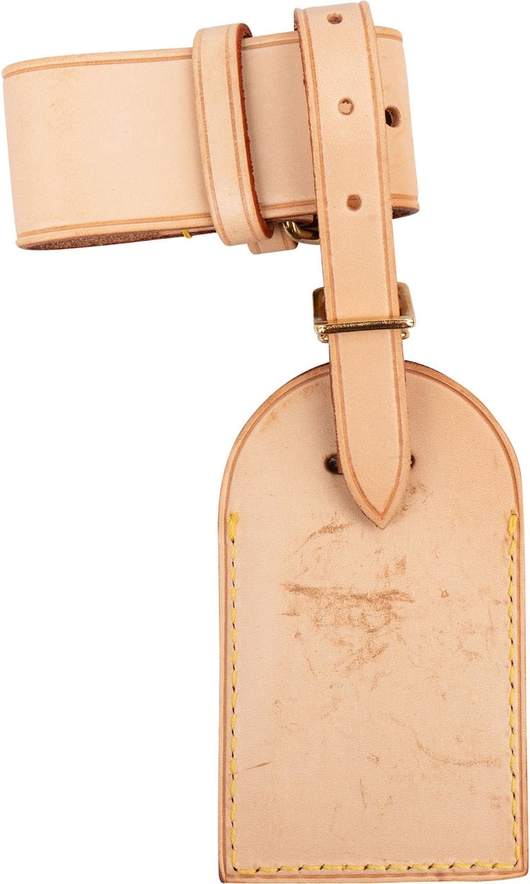 Louis Vuitton Louis Vuitton Vachetta Leather Luggage Tag Set Beige