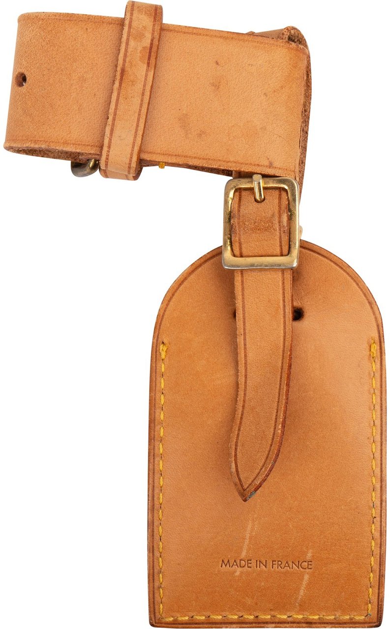 Louis Vuitton Vachetta Leather Luggage Tag Set Neutraal