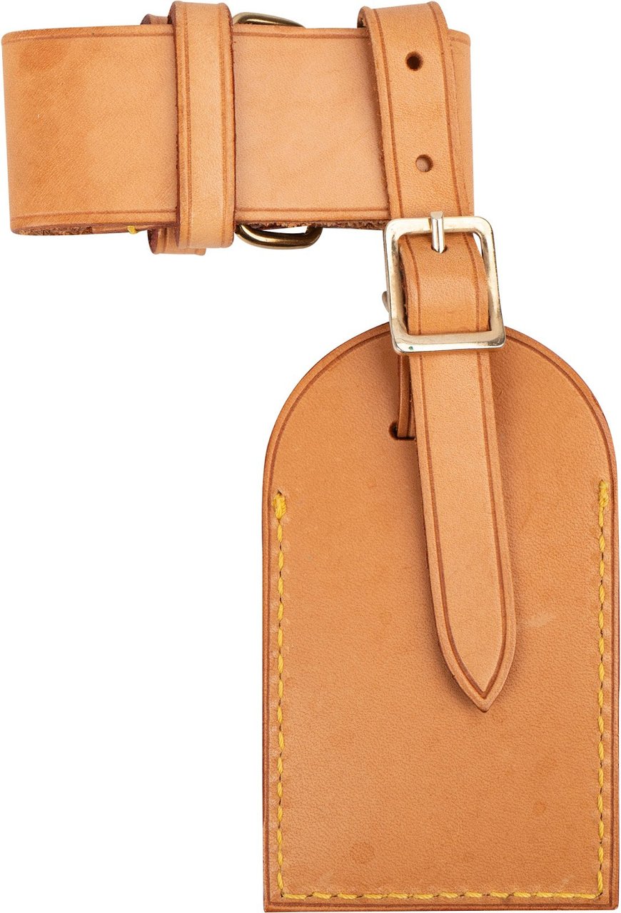 Louis Vuitton Vachetta Leather Luggage Tag Set Beige