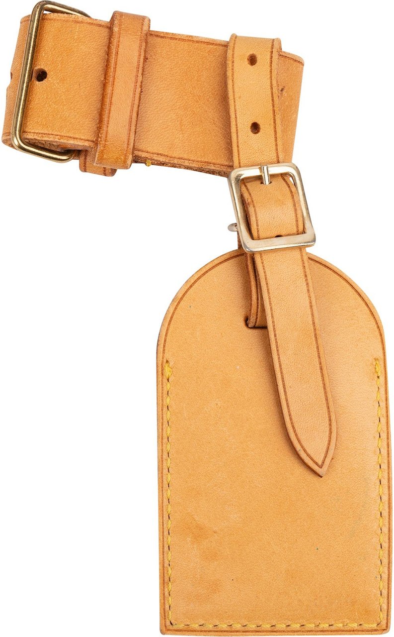 Louis Vuitton Louis Vuitton Vachetta Leather Luggage Tag Set Beige