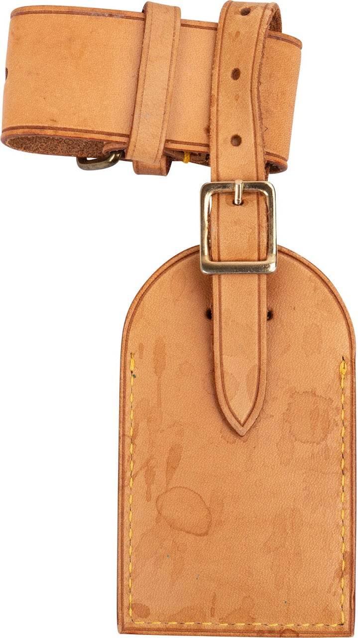 Louis Vuitton Vachetta Leather Luggage Tag Set Neutraal