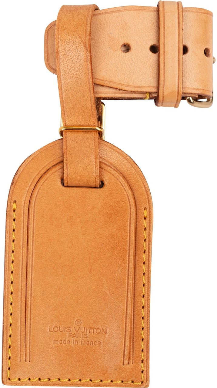 Louis Vuitton Vachetta Leather Luggage Tag Set Beige