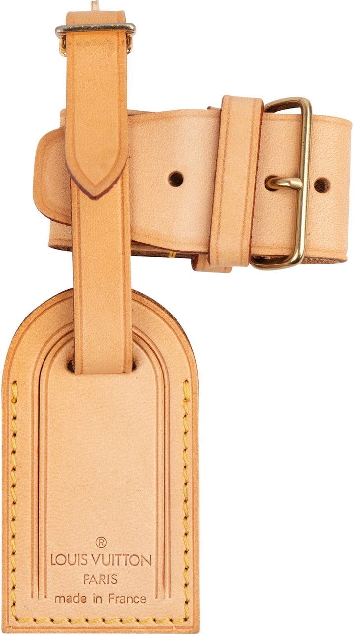 Louis Vuitton Louis Vuitton Vachetta Leather Luggage Tag Set (F.T) Neutraal