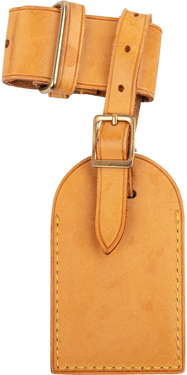 Louis Vuitton Vachetta Leather Luggage Tag Set Neutraal