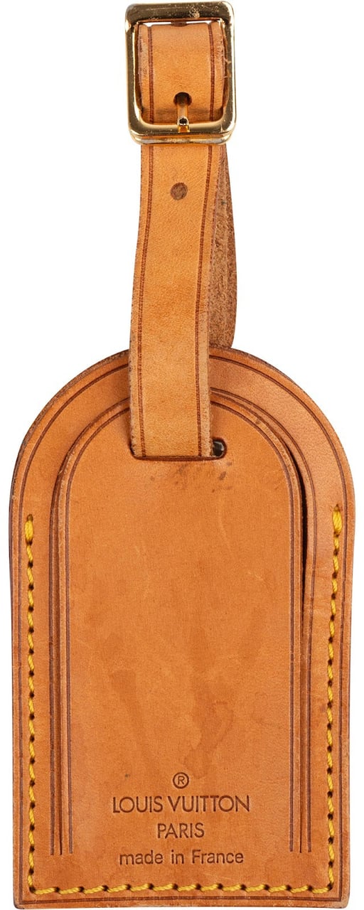 Louis Vuitton Vachetta Leather Luggage Tag Bruin