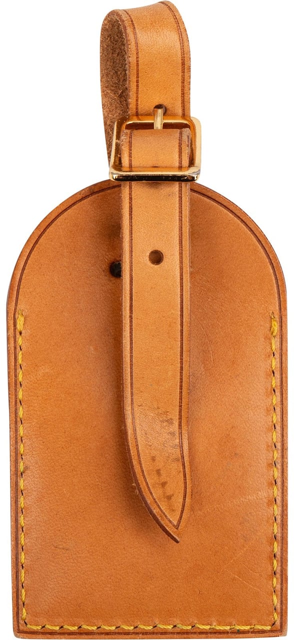 Louis Vuitton Vachetta Leather Luggage Tag Bruin