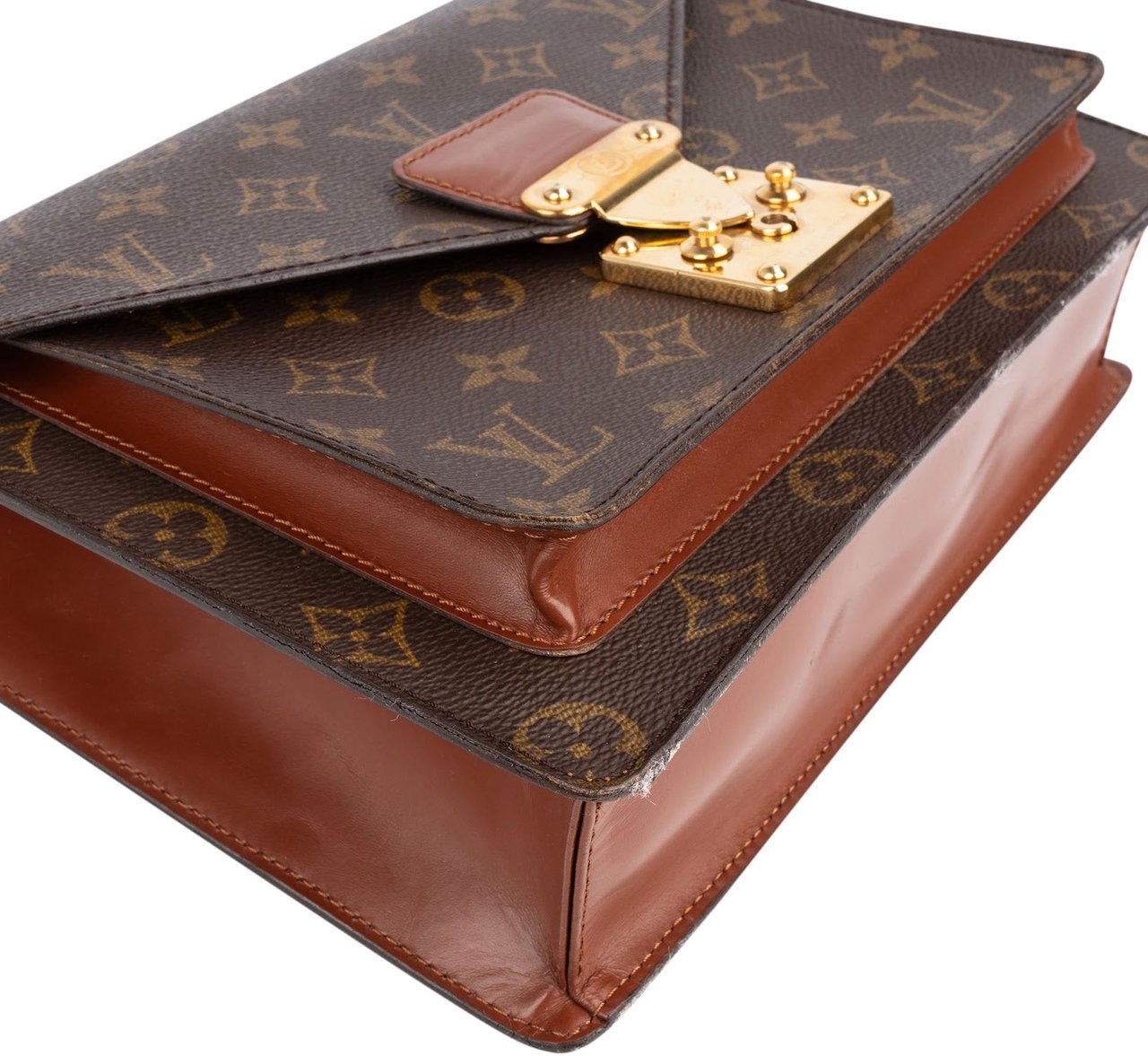 Louis Vuitton Louis Vuitton Monogram Canvas Monceau Handbag Bruin