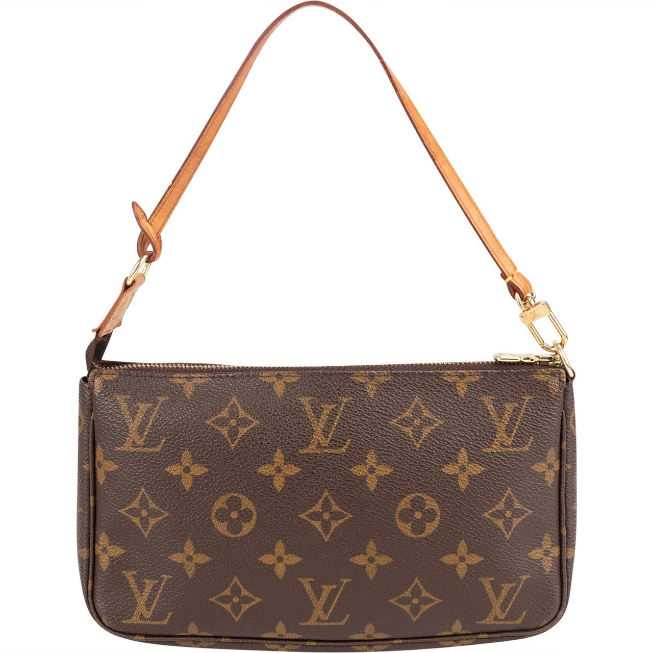 Louis Vuitton Monogram Canvas Pochette Accessoires Handbag Bruin