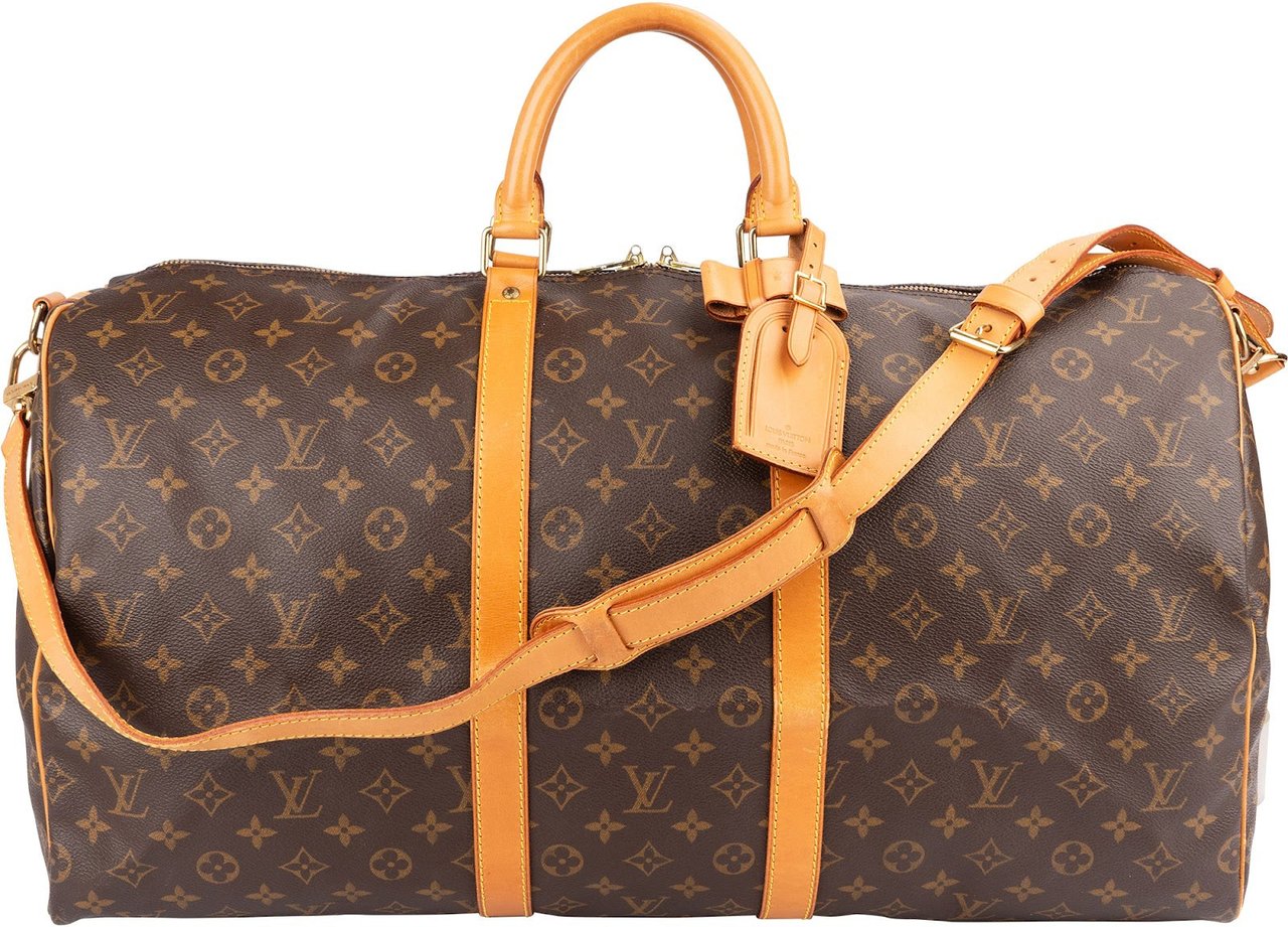 Louis Vuitton Louis Vuitton Monogram Canvas Keepall 55 Bandoulière Travel Bag Bruin