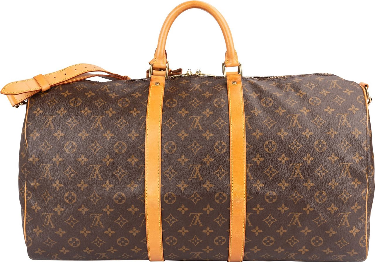 Louis Vuitton Louis Vuitton Monogram Canvas Keepall 55 Bandoulière Travel Bag Bruin