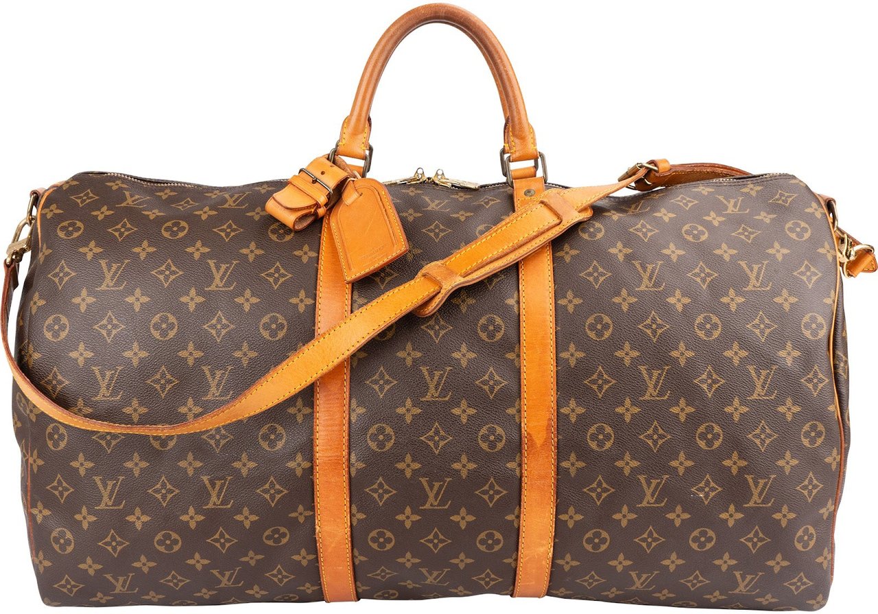 Louis Vuitton Louis Vuitton Monogram Canvas Keepall 60 Bandoulière Travel Bag Bruin