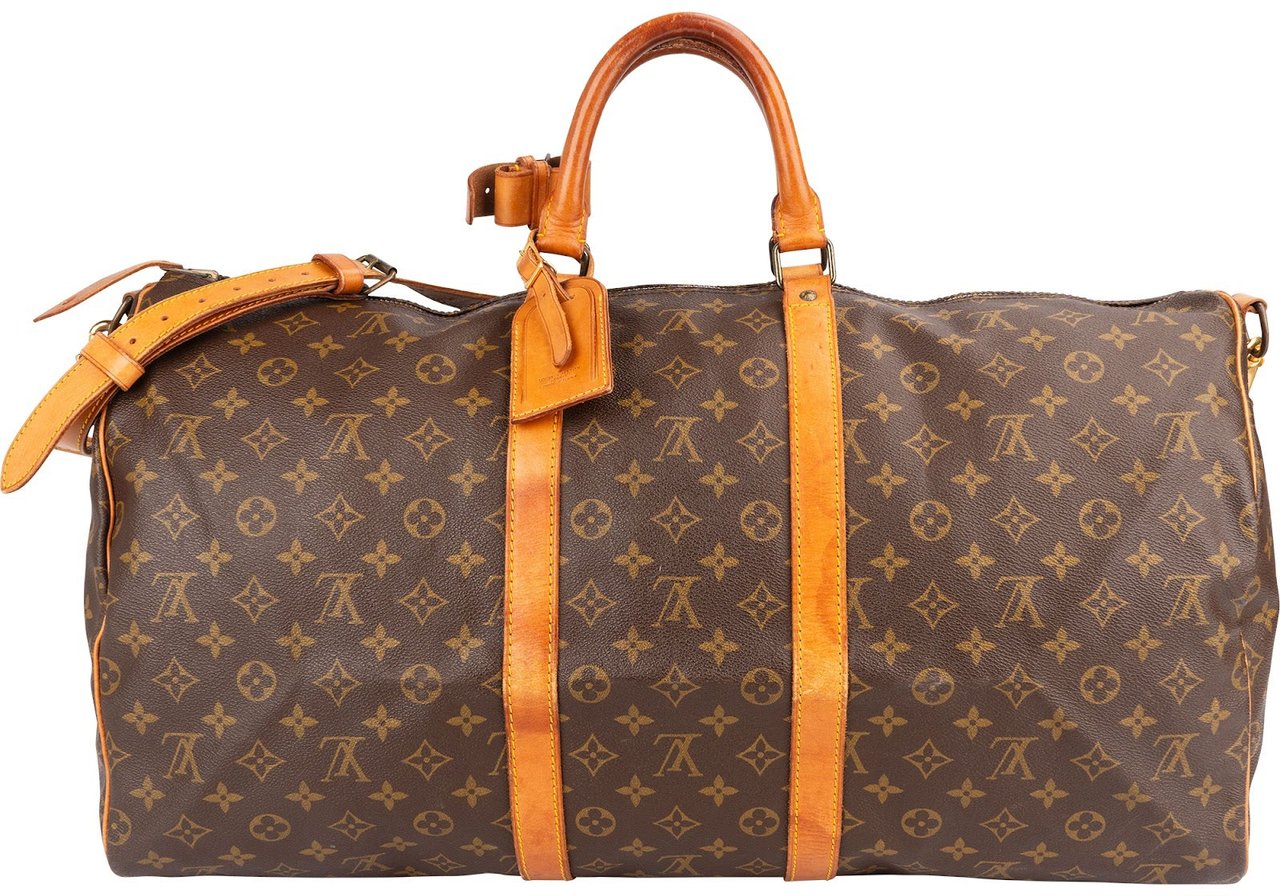 Louis Vuitton Louis Vuitton Monogram Canvas Keepall 55 Bandoulière Travel Bag Bruin