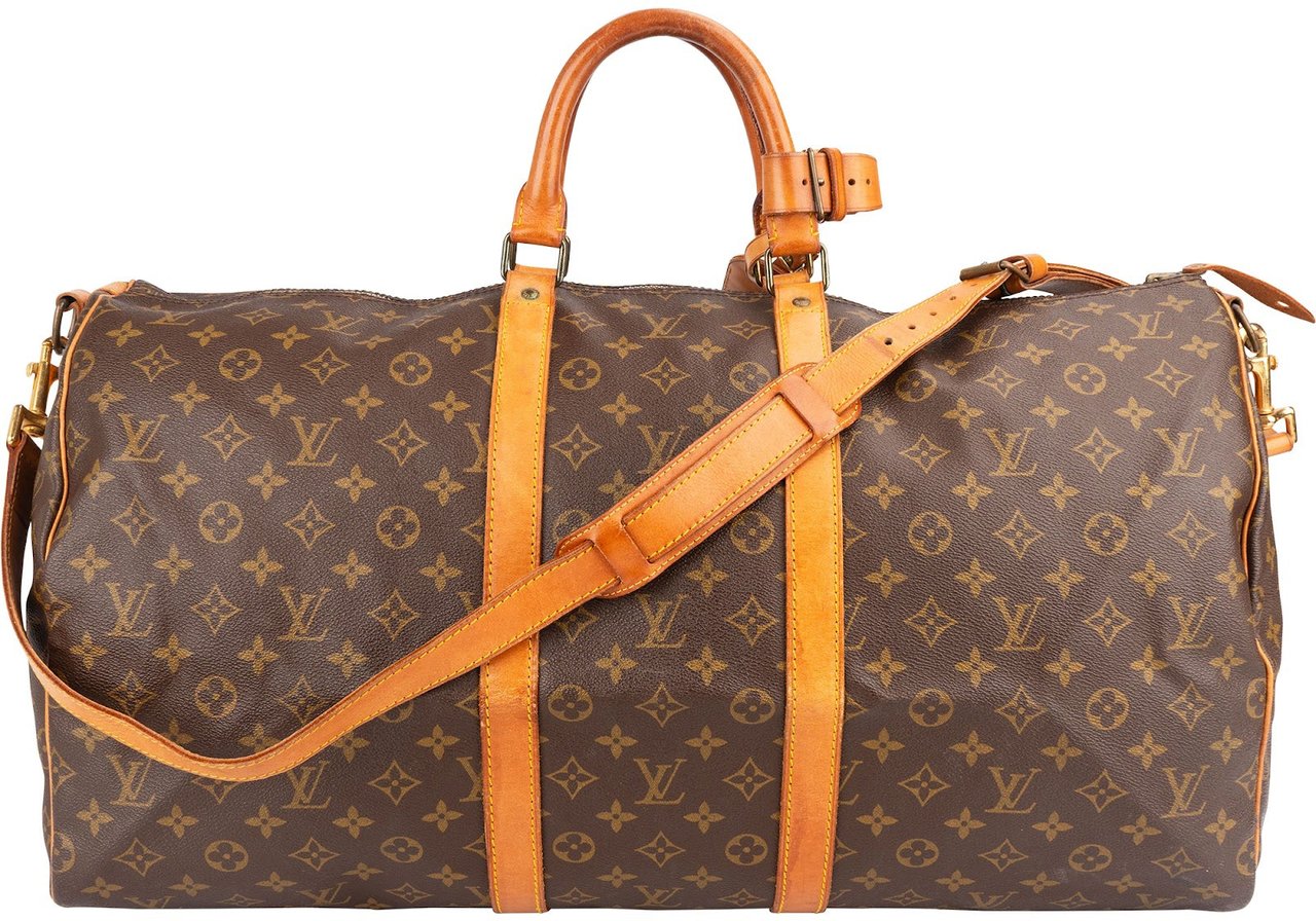 Louis Vuitton Louis Vuitton Monogram Canvas Keepall 55 Bandoulière Travel Bag Bruin