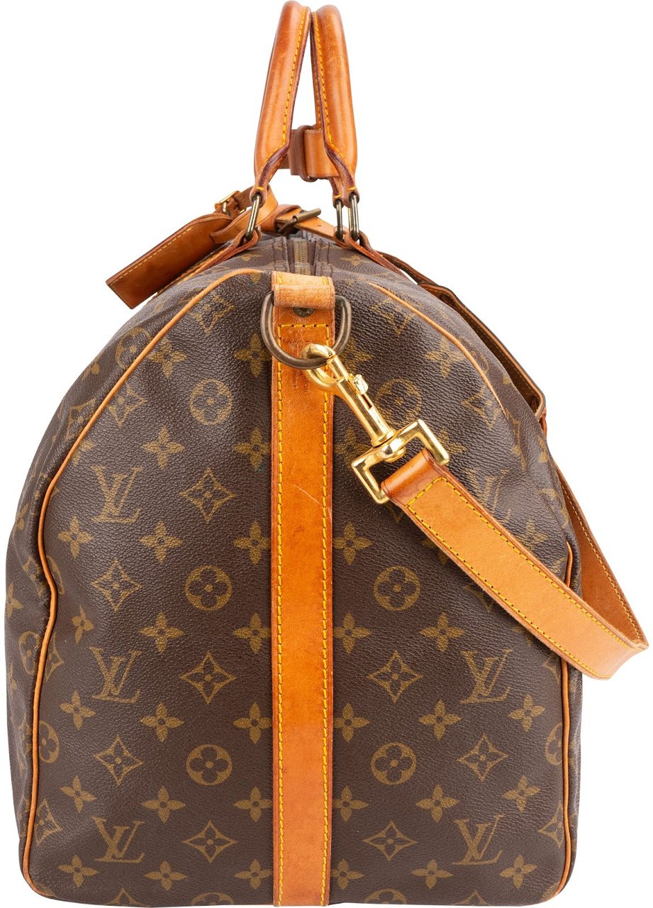 Louis Vuitton Louis Vuitton Monogram Canvas Keepall 55 Bandoulière Travel Bag Bruin