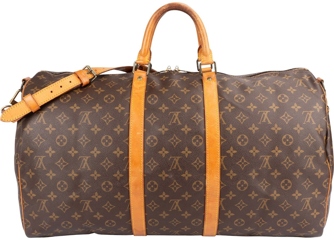 Louis Vuitton Louis Vuitton Monogram Canvas Keepall 55 Bandoulière Travel Bag Bruin