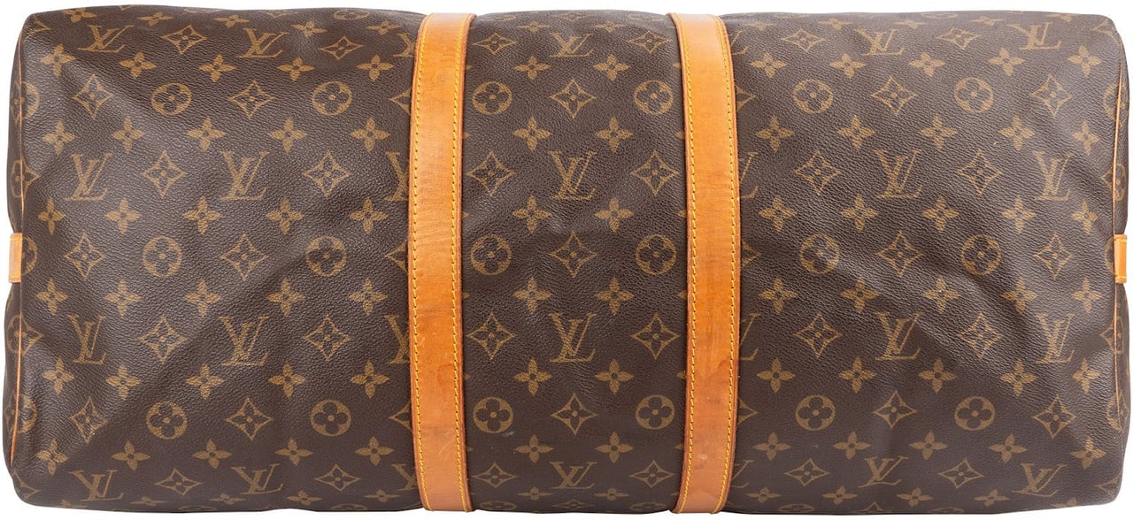 Louis Vuitton Louis Vuitton Monogram Canvas Keepall 55 Bandoulière Travel Bag Bruin