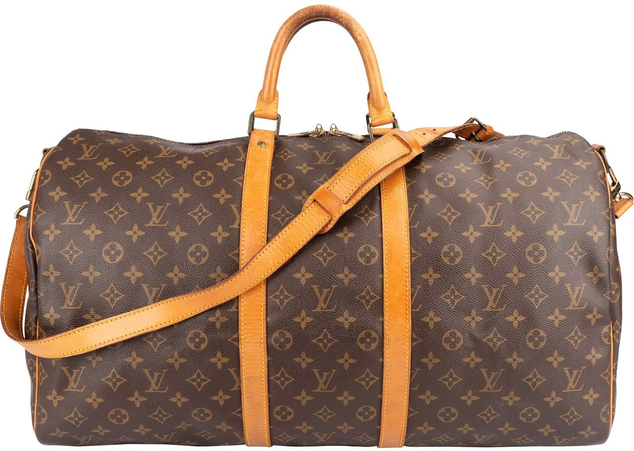 Louis Vuitton Louis Vuitton Monogram Canvas Keepall 55 Bandoulière Travel Bag Bruin