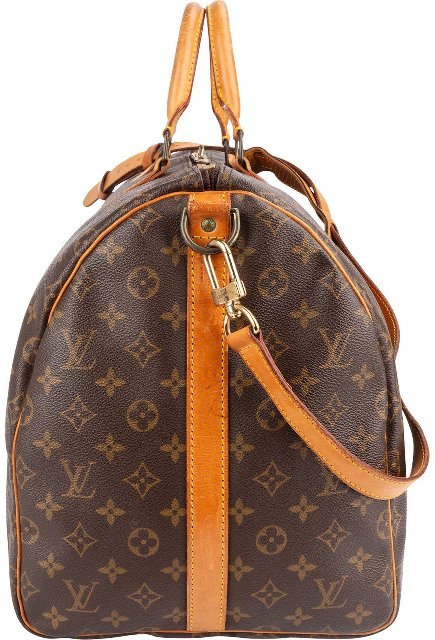 Louis Vuitton Louis Vuitton Monogram Canvas Keepall 55 Bandoulière Travel Bag Bruin