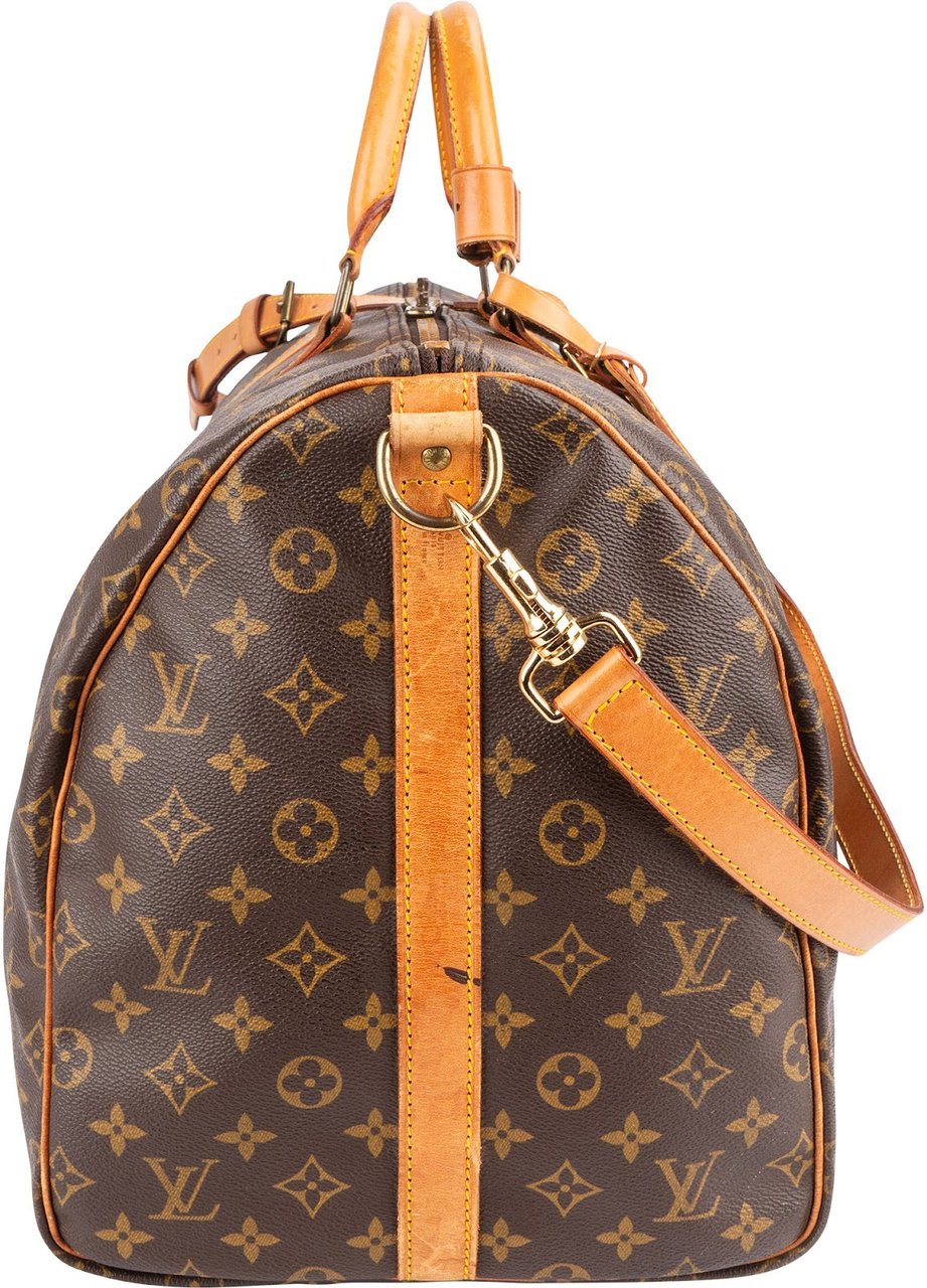 Louis Vuitton Louis Vuitton Monogram Canvas Keepall 55 Bandoulière Travel Bag Bruin
